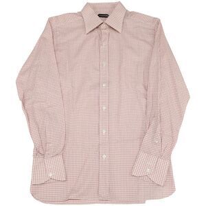 Tom Ford Gingham Button-down Shirt in Pink Cotton